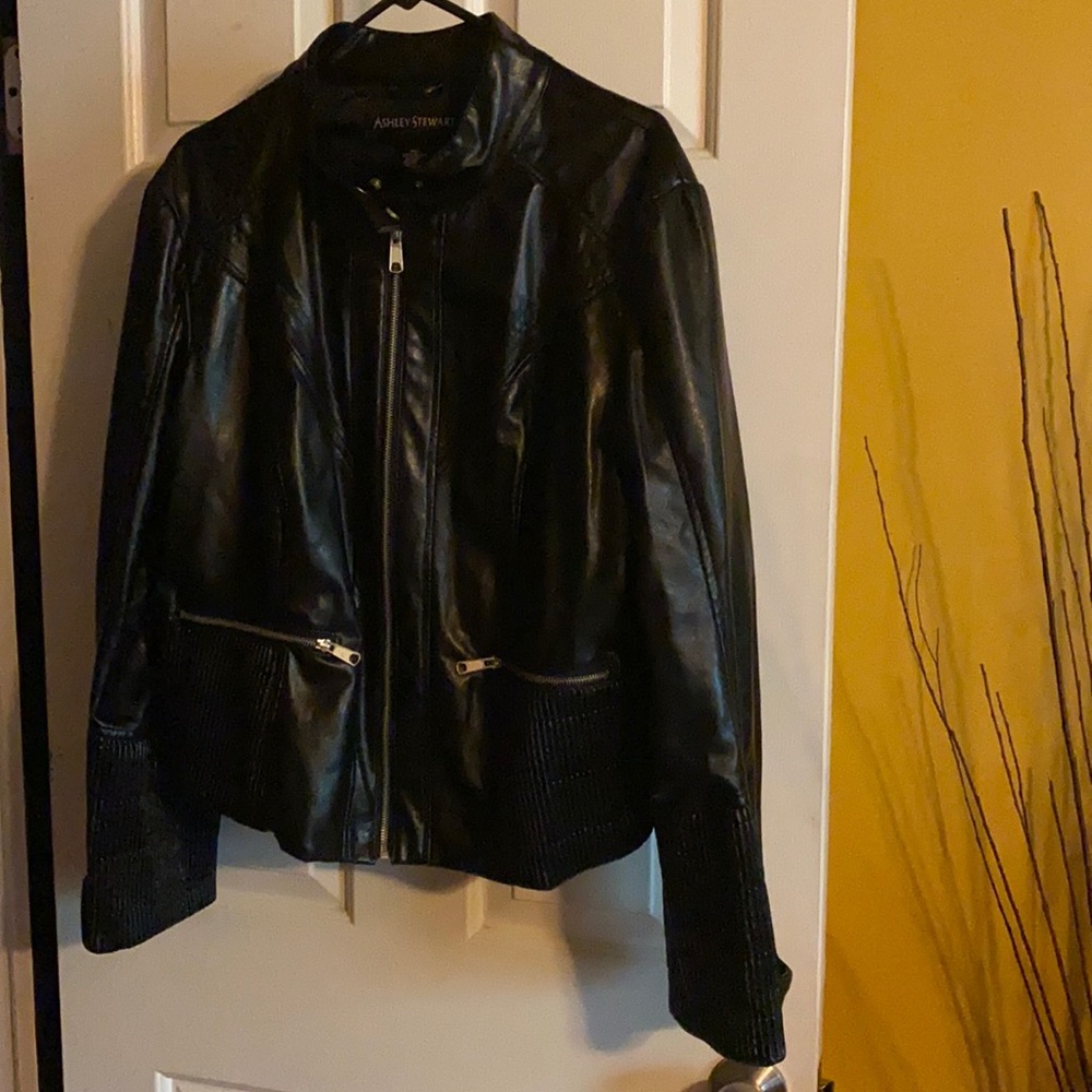 Faux Black Moto Jacket